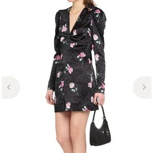Ganni Dress with Floral Print, Size 36 (US 4) NWT